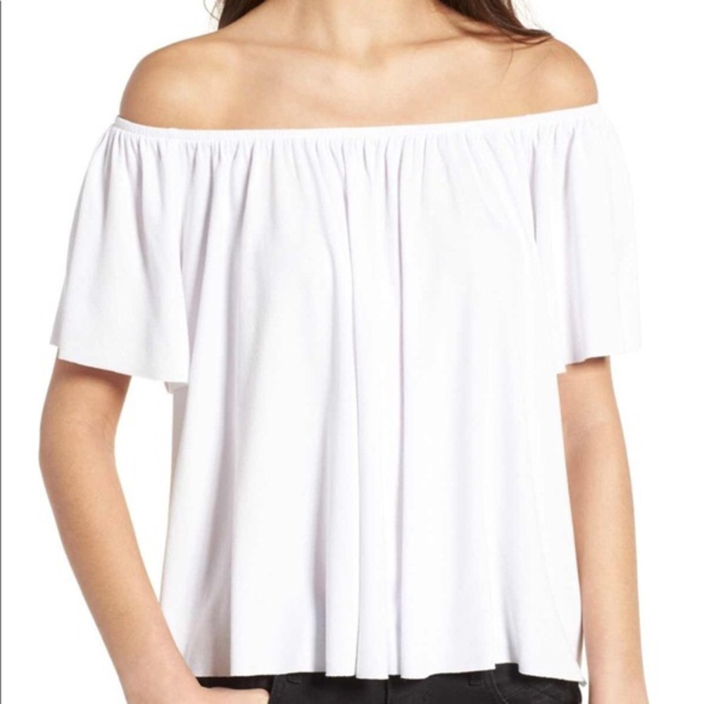 White off the shoulder top